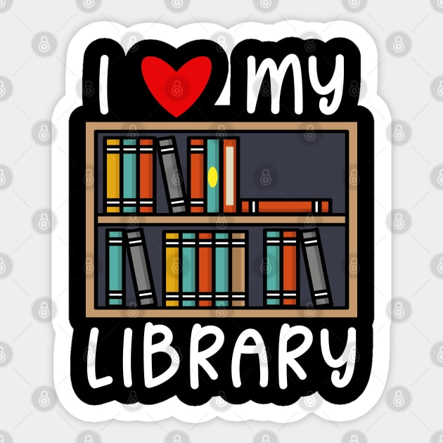 I Love My Library Sticker by maxdax